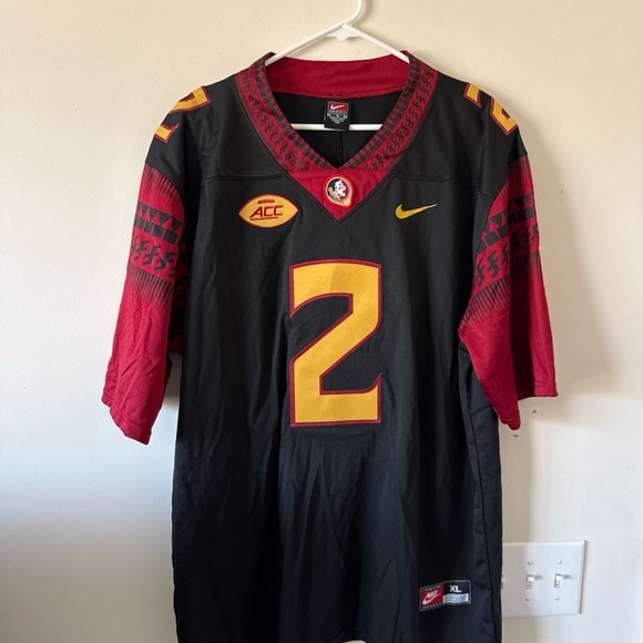 Nike Black and Red Men's Jersey